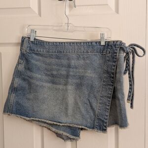 Free People We The Free Emmy Denim Skort in Light Blue Wash